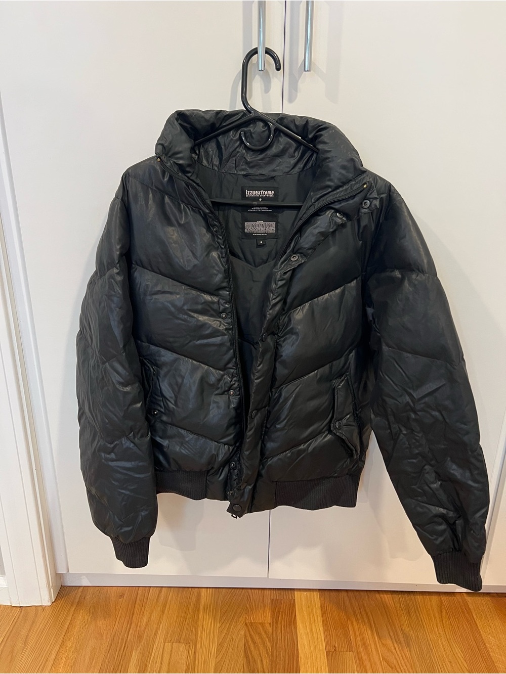 Izzuextreme Black Quilted Puffer Jacket down filled